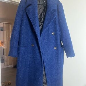 ASOS Curve Royal Blue Pea Coat